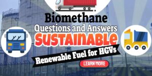 Image text: "Biomethane Questions and Answers - Sustainable Fuel for HGVs".
